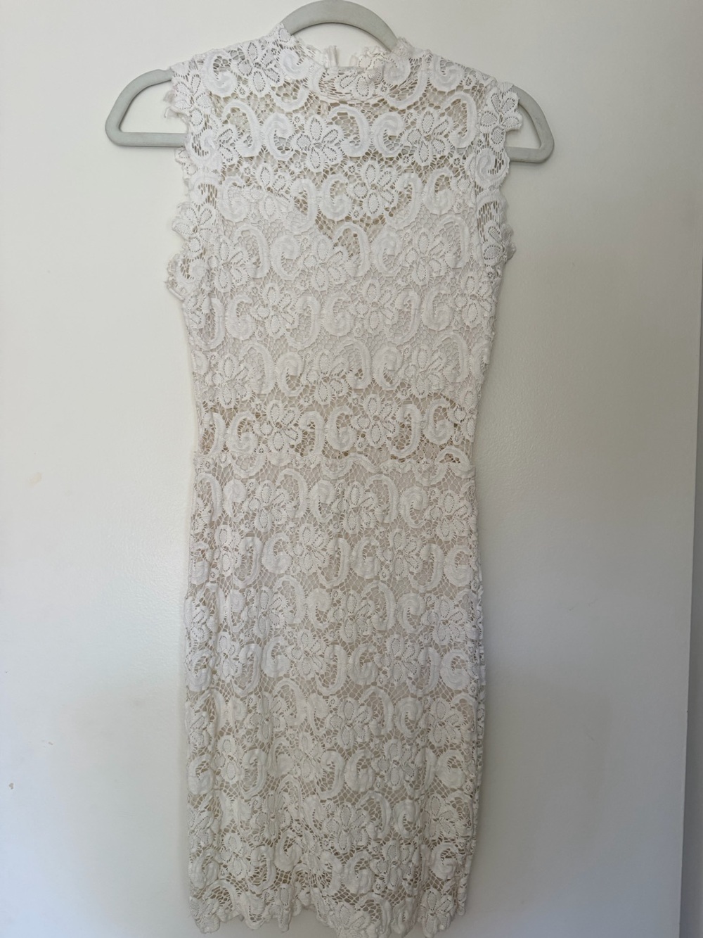 Nightcap Ivory Floral French Lace Midi Dress